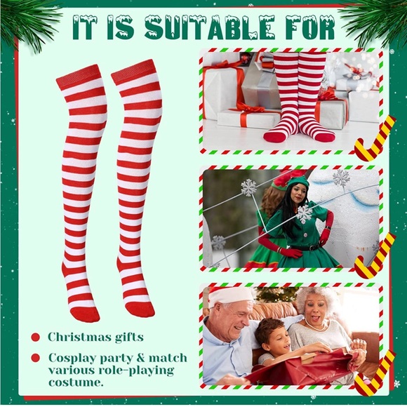 Over the knee socks pink & black stripes - Picture 5 of 6